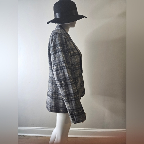 L'Agence Tweed Pattern Blazer SZ 12 - Picture 3 of 7